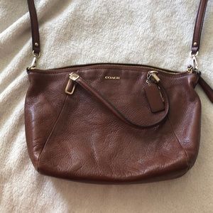 Genuine Brown Leather Coach Purse